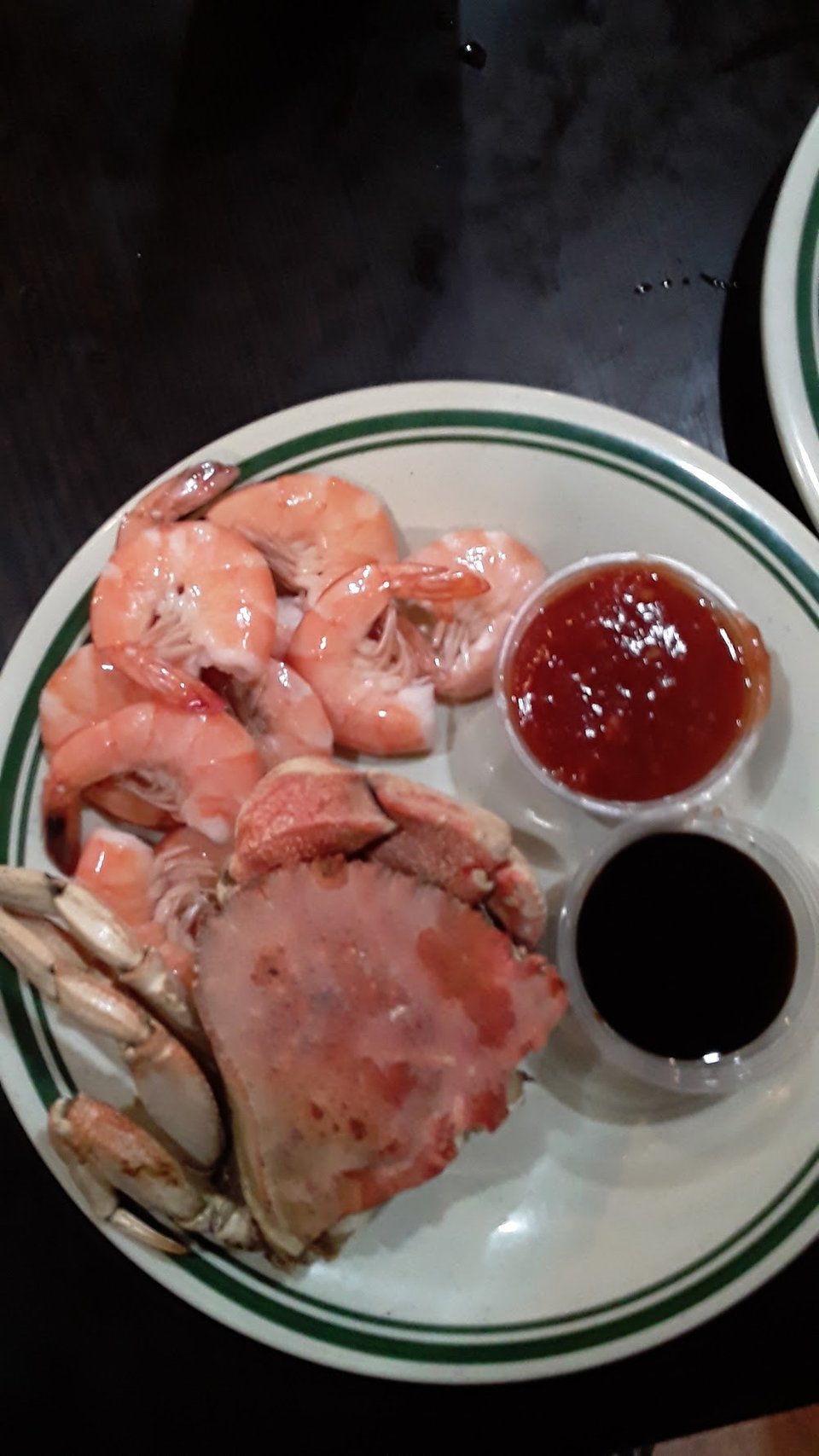 Raw Shrimp and Baked Crab